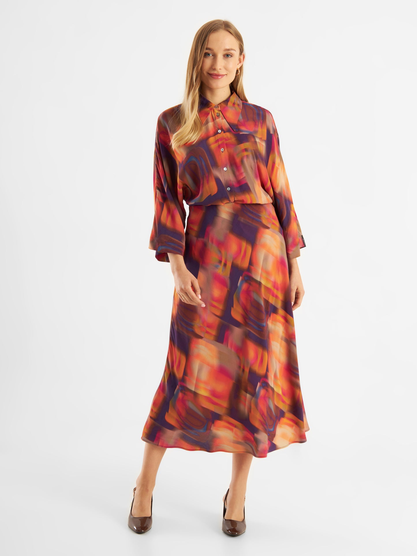 Printed Skirt Fancy Long Solar Sunrise